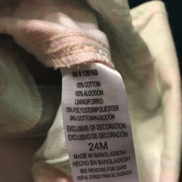 24M Floral overalls laced flutter sleeve top/belt - Picture 5 of 6